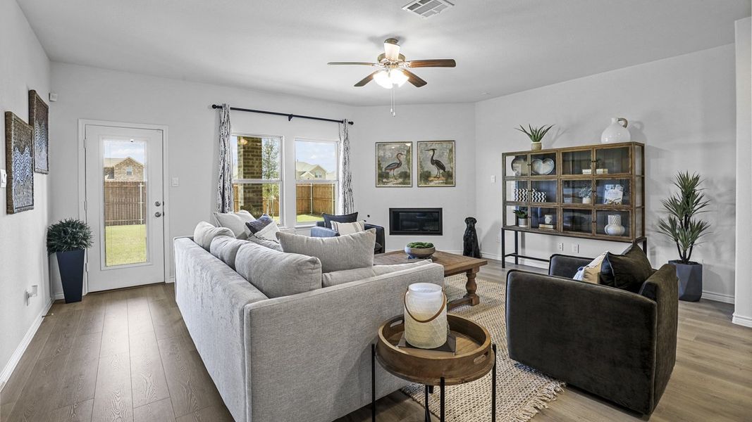 Furnished interior view inside a new home in Fireside by the Lake, Garland (Image 9). Furnished interior view inside a new home in Fireside by the Lake, Garland (Image 9).