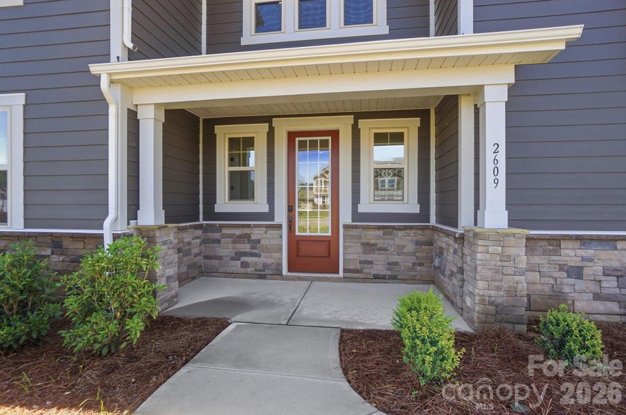 Exterior details and patio area of a home in Blair Place, Monroe (Image 25).