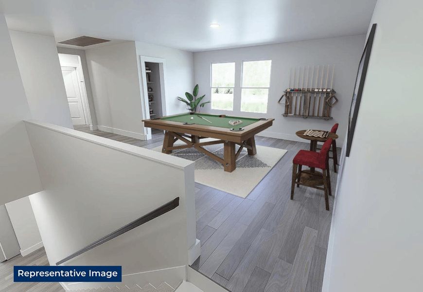 Representative furnished interior of a home built from the Reagan Select F by First Texas Homes in The Villages of Hurricane Creek, Anna (Image 9).