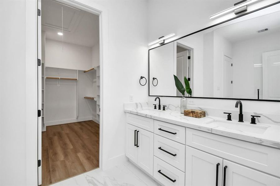 Closet in primary bathroom