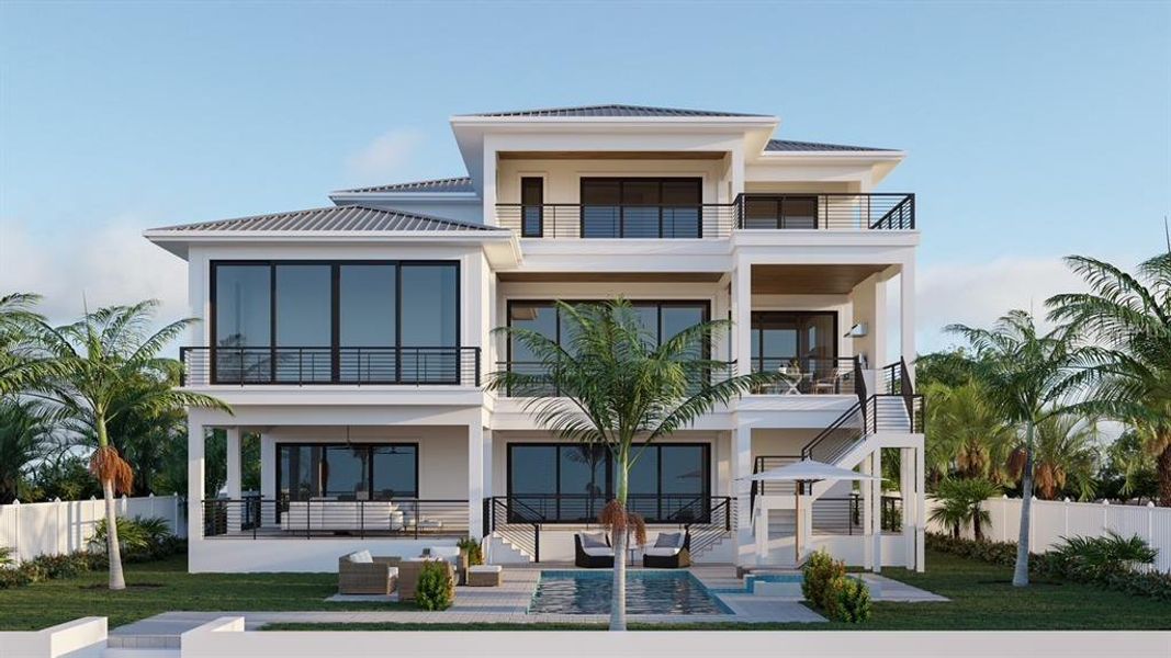 Front exterior of a new home in , Belleair Beach, FL, highlighting curb appeal (Image 11).