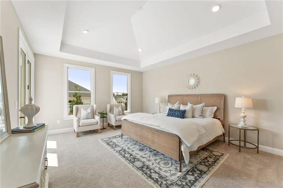Furnished interior view inside a new home in The Courtyards of Franklin Goldmine, Cumming (Image 12).