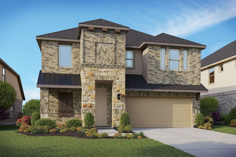 2D floor plan layout of this home in Clear Creek, New Braunfels, TX (Image 4).