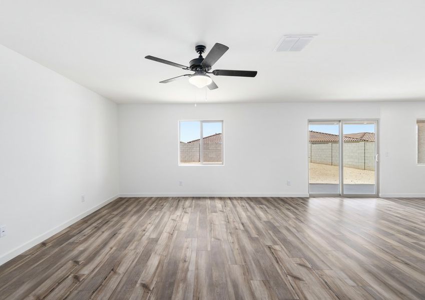 A spacious living area creates the perfect environment for entertaining.