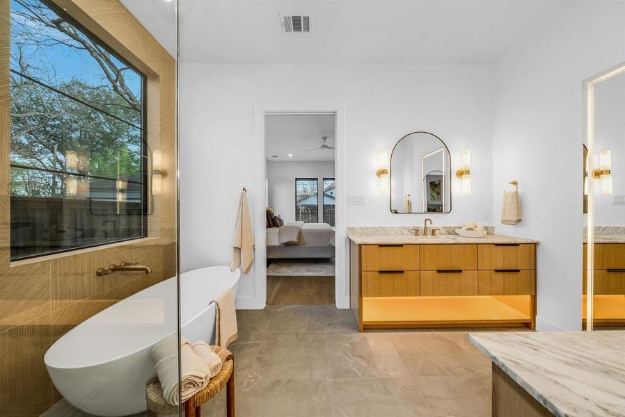 Furnished interior view inside a new home in , Dallas (Image 17).