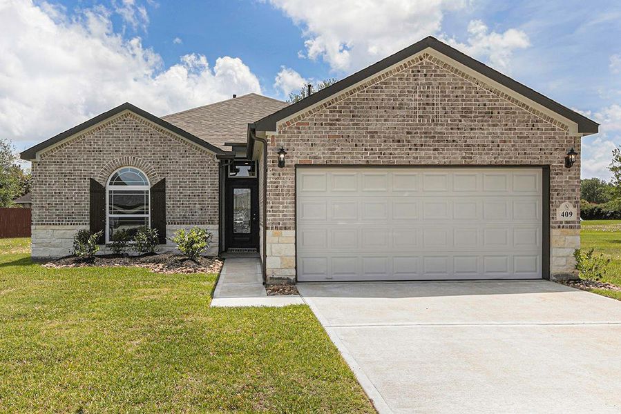 Front exterior of a new home in , Bay City, TX, highlighting curb appeal (Image 2). Front exterior of a new home in , Bay City, TX, highlighting curb appeal (Image 2).