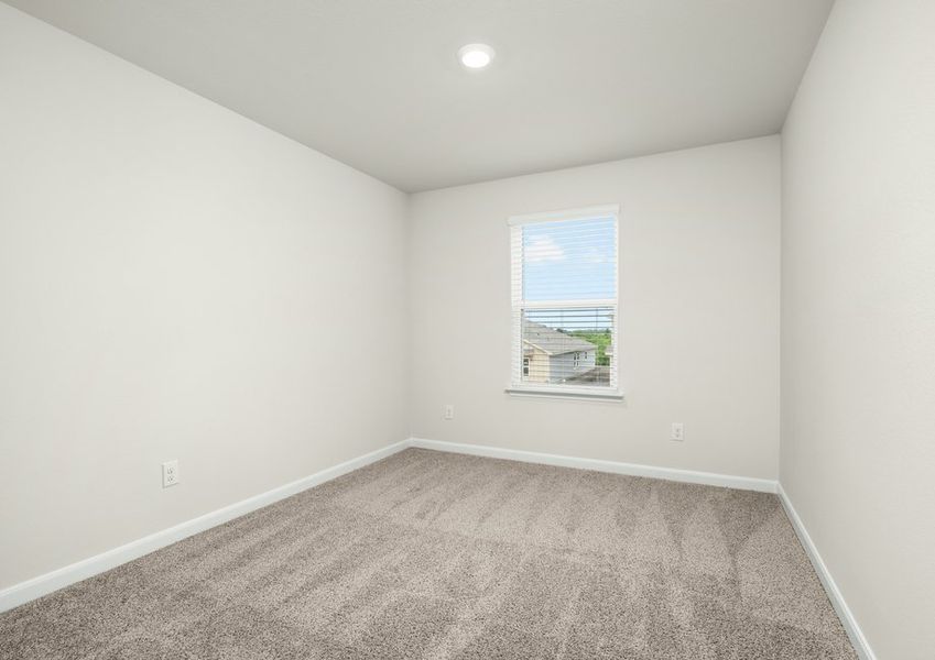 The secondary bedrooms are the perfect space for a child's bedroom or a guest room. The secondary bedrooms are the perfect space for a child's bedroom or a guest room.