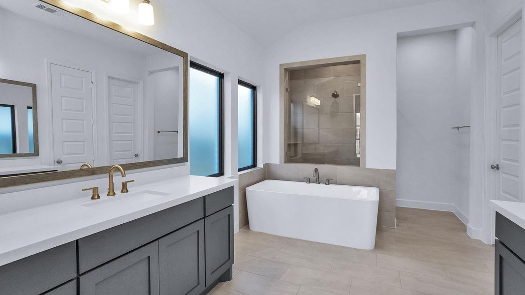 Furnished interior view inside a new home in Artavia 55' - Valencia, Conroe (Image 6).