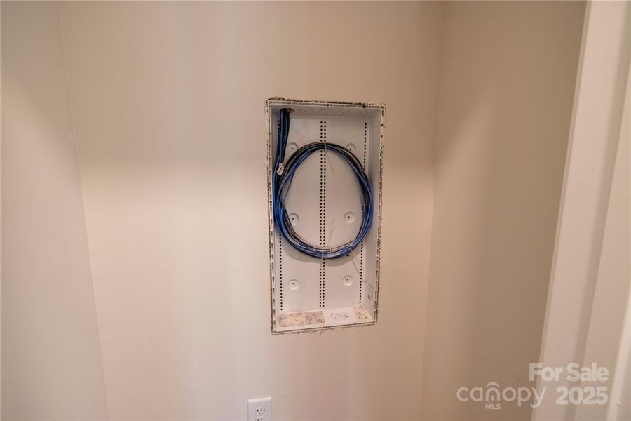 Coat Closet with Structured Wiring Access Coat Closet with Structured Wiring Access