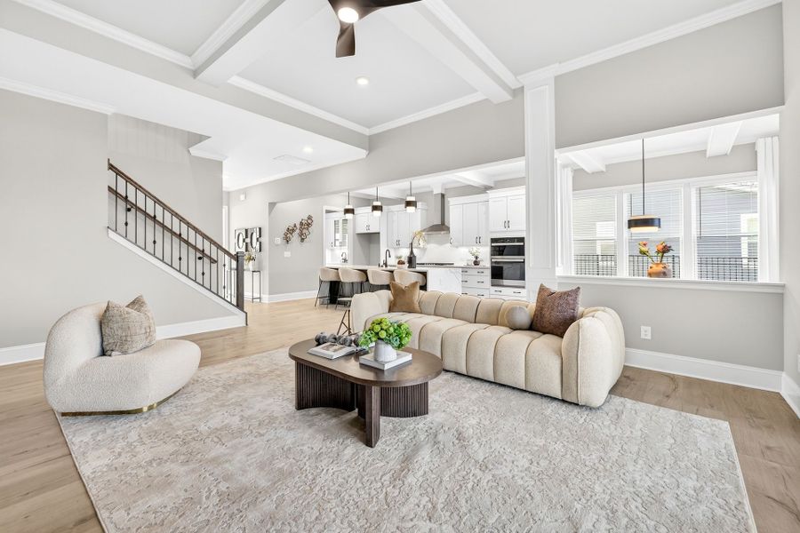 Furnished interior view inside a new home in Edgewater - Harbor Pointe, Lancaster (Image 15). Furnished interior view inside a new home in Edgewater - Harbor Pointe, Lancaster (Image 15).