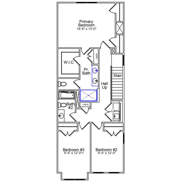 2D floor plan layout of this home in Sweetbrier, Durham, NC (Image 3).
