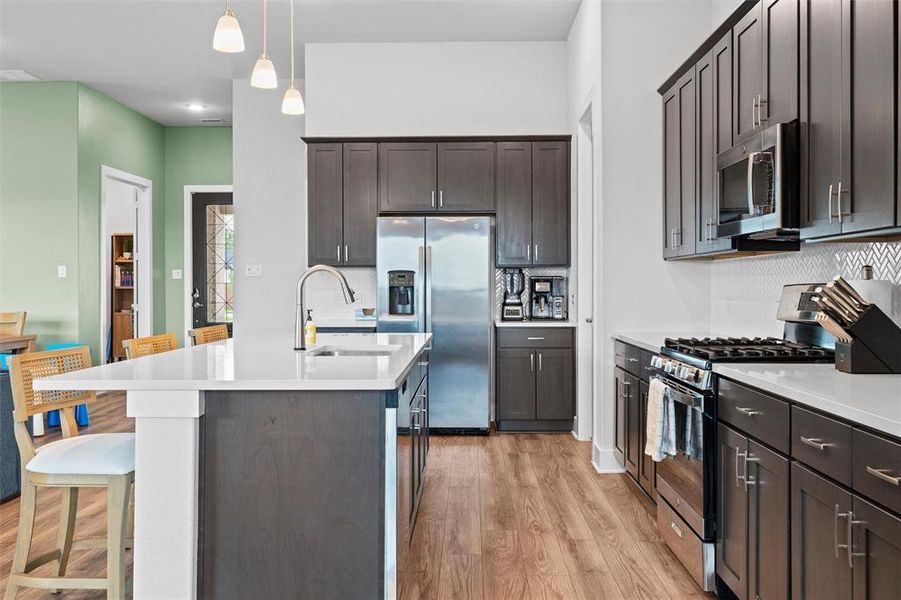 Great space in the kitchen to accommodate the chef and helpers!