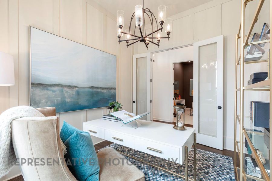 Furnished interior view inside a new home in 6 Creeks at Waterridge: 55ft. lots, Kyle (Image 24). Furnished interior view inside a new home in 6 Creeks at Waterridge: 55ft. lots, Kyle (Image 24).