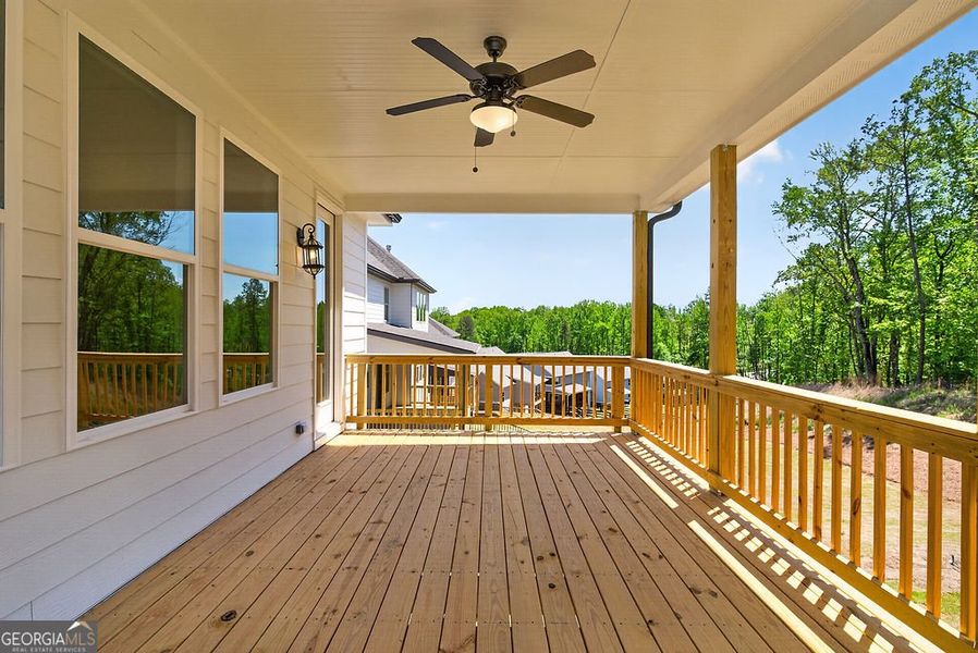 Exterior details and patio area of a home in The Manor at Gainesville Township, Gainesville (Image 18).