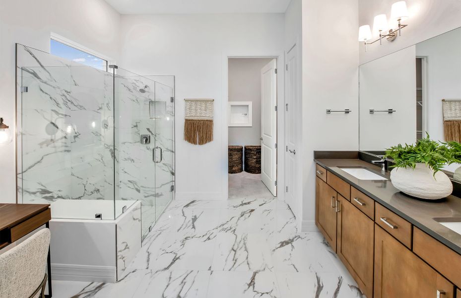 Owner's Bathroom with Dual Vanities