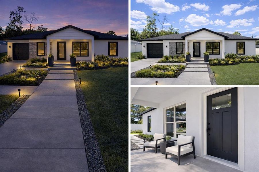 Front exterior of a new home in , Ocala, FL, highlighting curb appeal (Image 23).