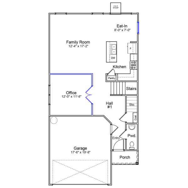 2D floor plan layout of this home in Pinecrest, West Columbia, SC (Image 2).
