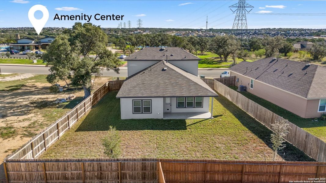 Exterior details and patio area of a home in Brookstone Creek, San Antonio (Image 3).