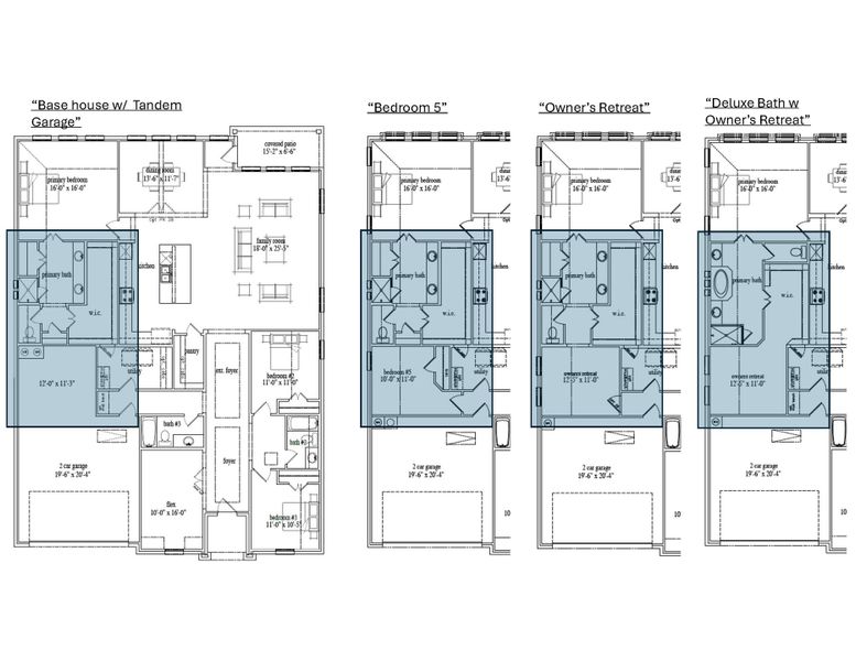 2D floor plan layout for the Richmond by John Houston Homes in BridgeWater - Phase 1, Midlothian, TX (Image 13).