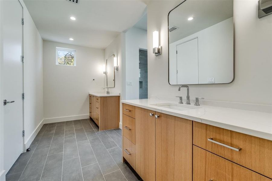 Primary bath with double vanities Primary bath with double vanities