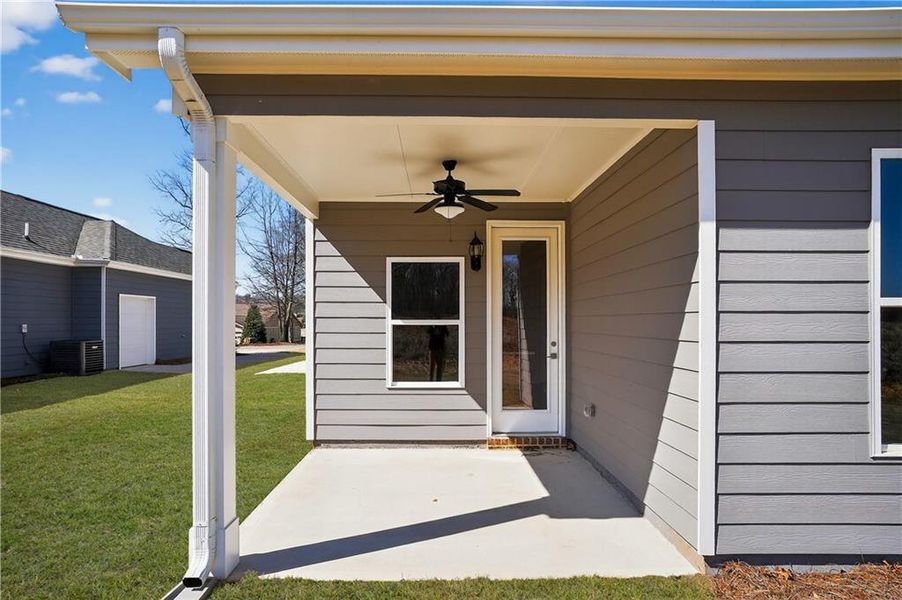 Exterior details and patio area of a home in Killian Manor at The Adares, Adairsville (Image 2). Exterior details and patio area of a home in Killian Manor at The Adares, Adairsville (Image 2).