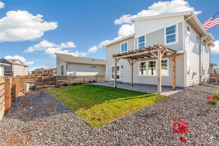 Exterior details and patio area of a home in Legato, Commerce City (Image 3).