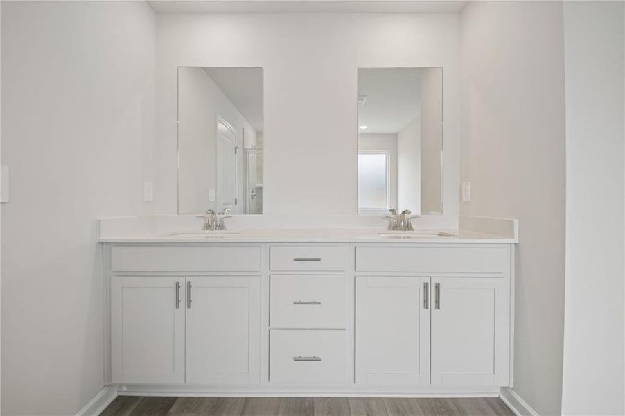 Furnished interior view inside a new home in Northwoods at Mirror Lake, Villa Rica (Image 18).