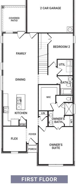 2D floor plan layout for the Toccata by Impression Homes in Redden Farms – Active Adult, Midlothian, TX (Image 3). 2D floor plan layout for the Toccata by Impression Homes in Redden Farms – Active Adult, Midlothian, TX (Image 3).
