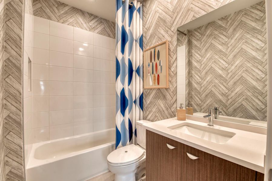 Furnished interior view inside a new home in Apex at Avenir, Palm Beach Gardens (Image 41).