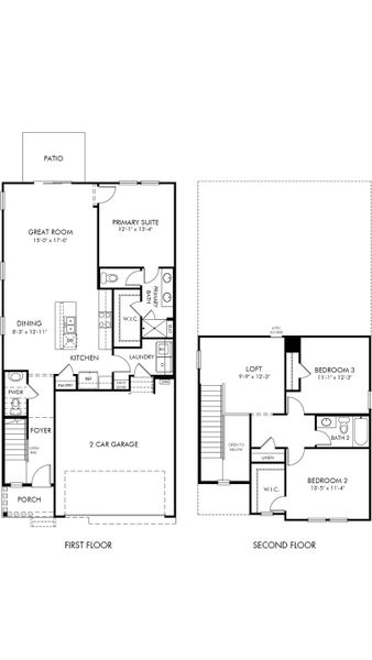 2D floor plan layout of this home in Trivium Meadows, Newton, NC (Image 2). 2D floor plan layout of this home in Trivium Meadows, Newton, NC (Image 2).