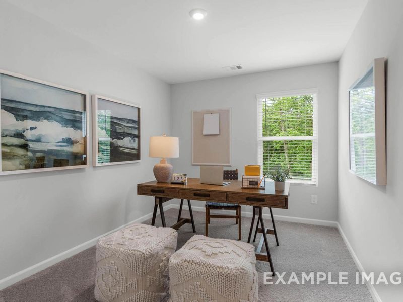 Furnished interior view inside a new home in Townes at North Main, Lillington (Image 16). Furnished interior view inside a new home in Townes at North Main, Lillington (Image 16).