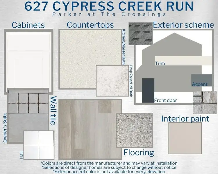 Parker - Colors for this home Parker - Colors for this home