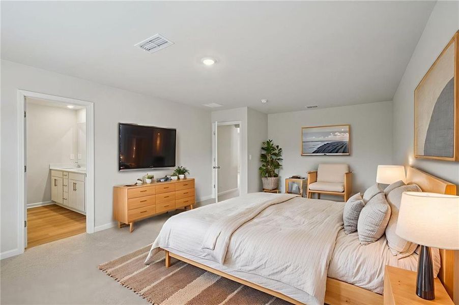 Furnished interior view inside a new home in Parkside at Grayson, Grayson (Image 9).