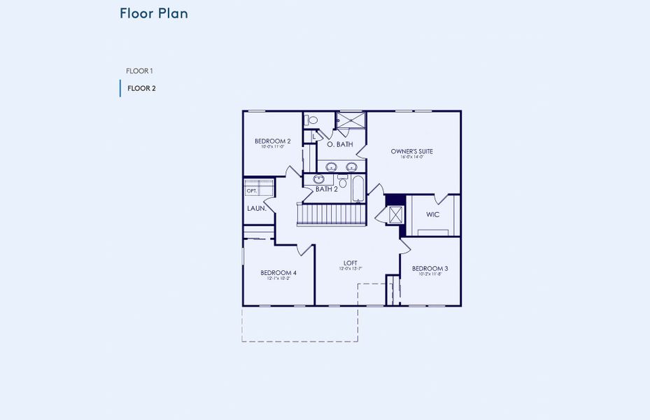 2D floor plan layout of this home in Hyland Trail, Green Cove Springs, FL (Image 4).