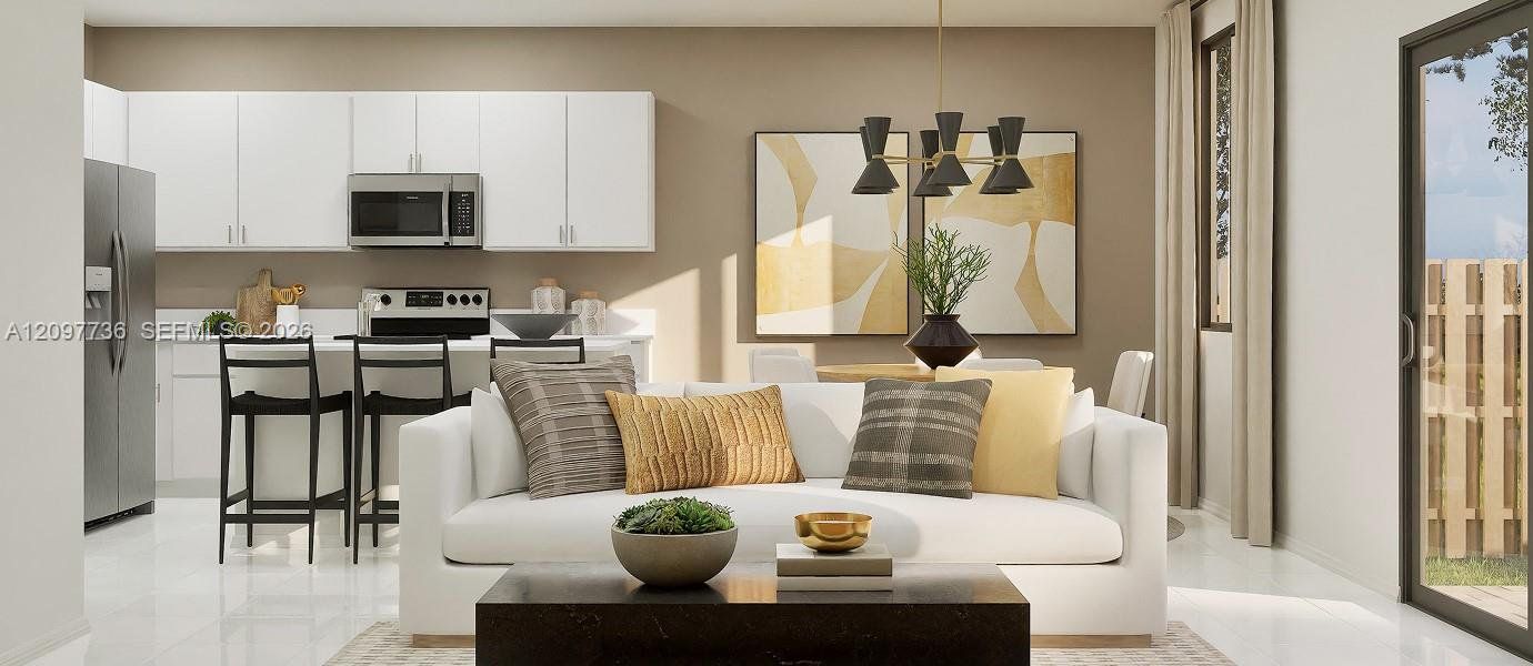 Furnished interior view inside a new home in Sunscapes, Florida City (Image 6).