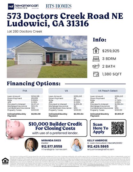 2D floor plan layout of this home in Doctor's Creek, Ludowici, GA (Image 17).