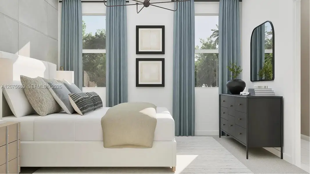 Furnished interior view inside a new home in RosaBella, Miami (Image 4). Furnished interior view inside a new home in RosaBella, Miami (Image 4).
