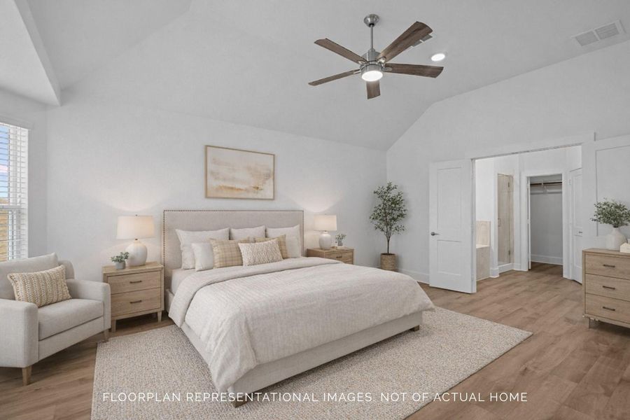 Furnished interior view inside a new home in Pinewood at Grand Texas, New Caney (Image 8).