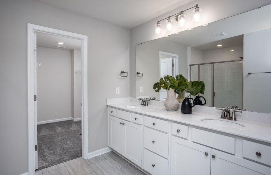 Furnished interior view inside a new home in Exchange at 401, Raleigh (Image 14).