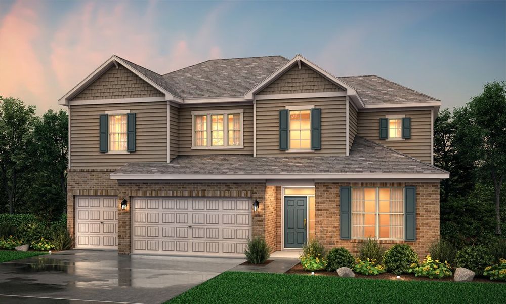 The Gardenia Elevation Traditional at Oakridge Farms