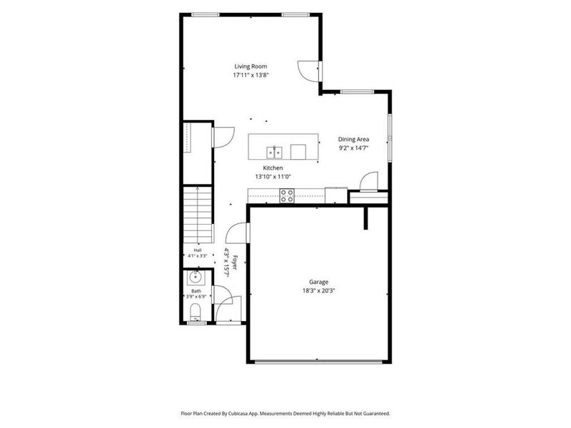 2D floor plan layout of this home in , Cartersville, GA (Image 7).