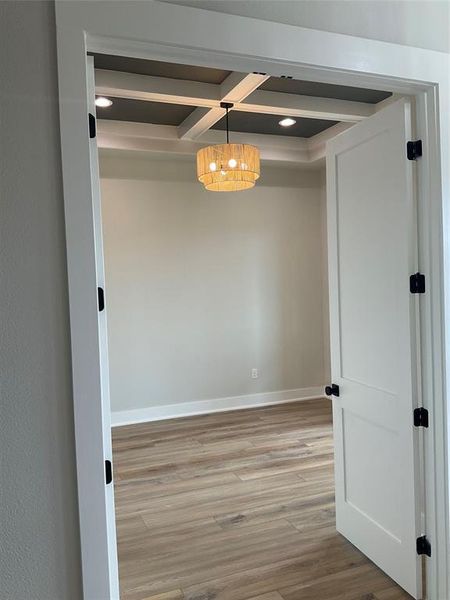 Shaker style French door entry into the enclosed study - 12x13