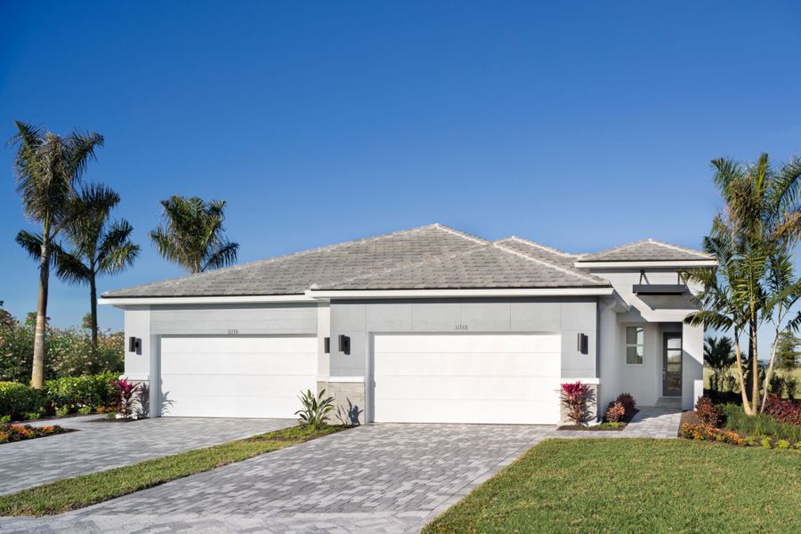 Representative exterior photo of a completed home built from the Champagne by Mattamy Homes in Wellen Park, Venice, FL (Image 13). Representative exterior photo of a completed home built from the Champagne by Mattamy Homes in Wellen Park, Venice, FL (Image 13).