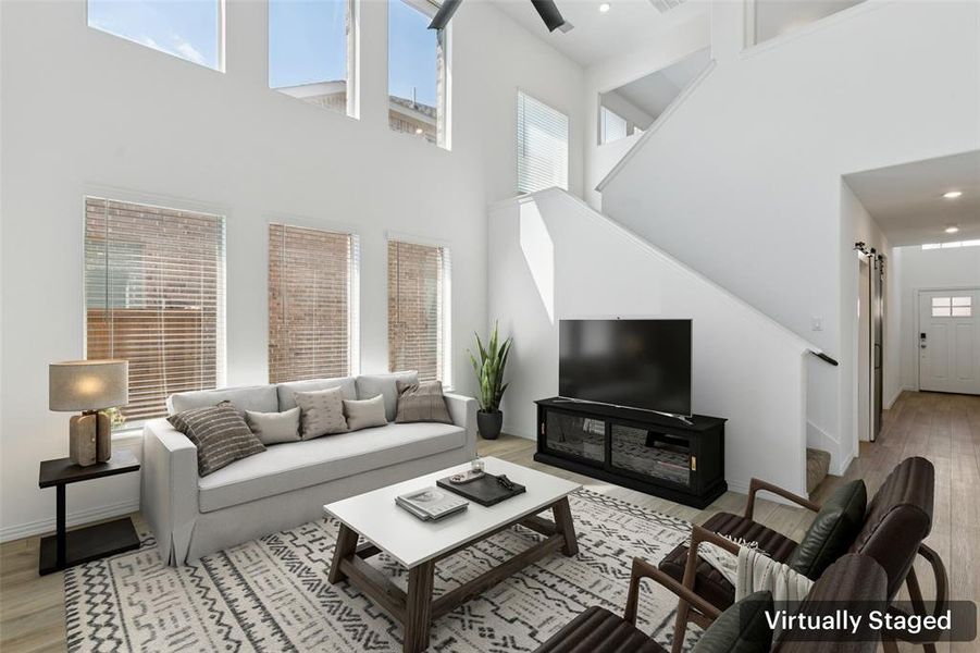 Furnished interior view inside a new home in Wildflower Ranch: Lonestar Collection, Fort Worth (Image 5). Furnished interior view inside a new home in Wildflower Ranch: Lonestar Collection, Fort Worth (Image 5).