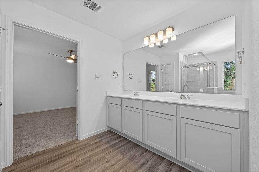 Furnished interior view inside a new home in Enclave at Willis, Willis (Image 7).