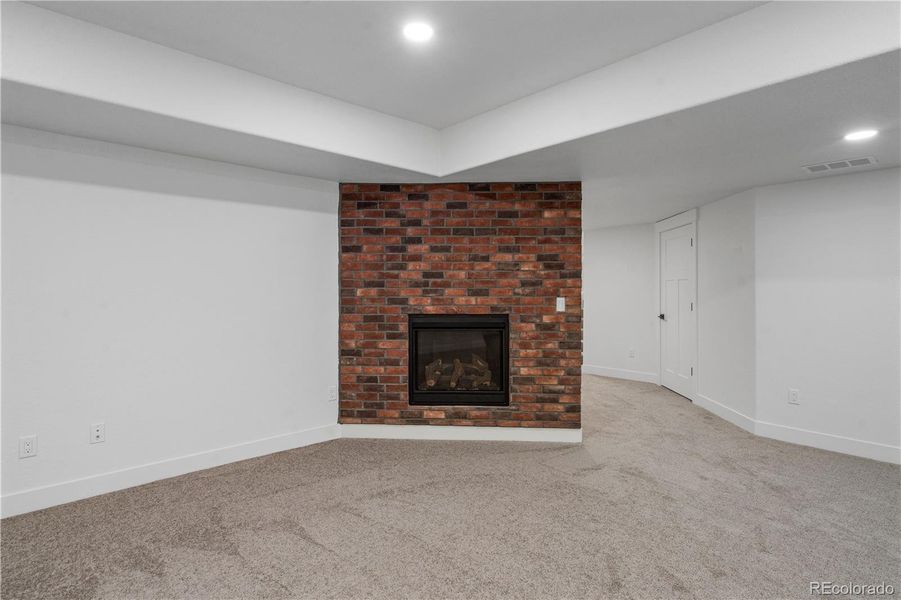 basement fireplace