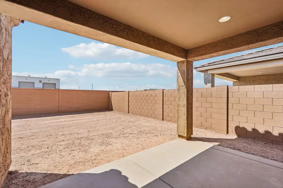 Exterior details and patio area of a home in Hawes Crossing, Mesa (Image 3).