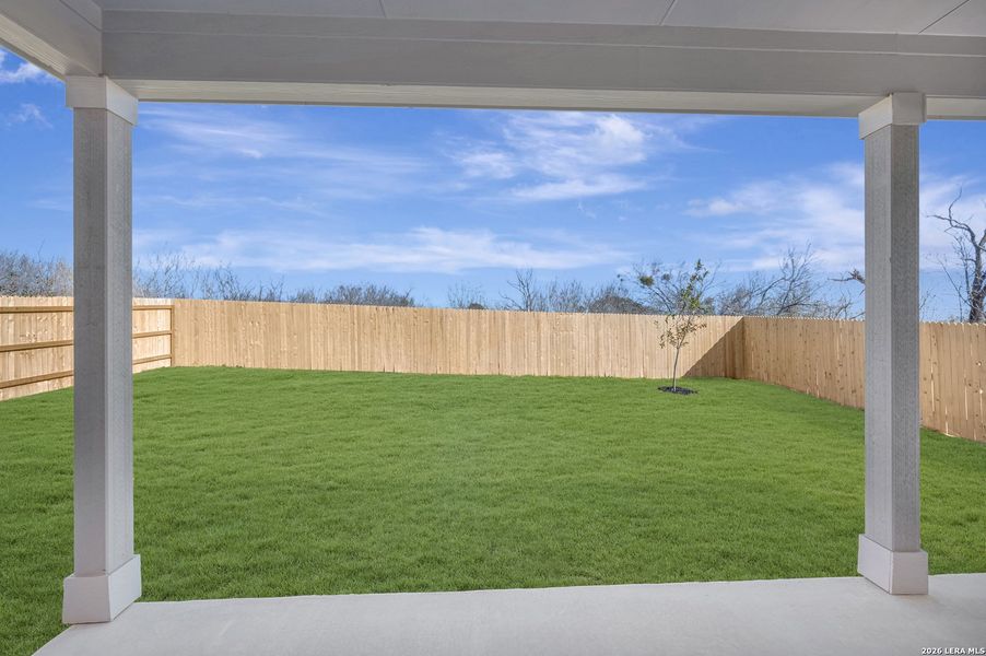 Exterior details and patio area of a home in Greenspoint Heights, Seguin (Image 22).