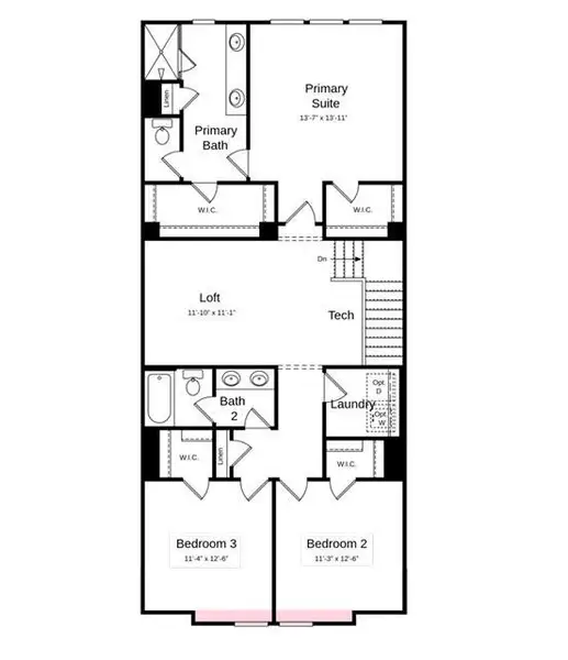 Additional Highlights Include: gourmet kitchen, double recessed niche at primary shower, laminate flooring extended to great room, second floor hallways, and loft.
