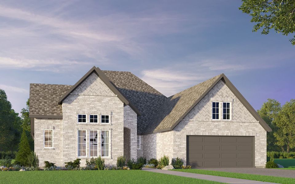 Representative exterior photo of a completed home built from the Spelman by Brookfield Residential in Traditional at Kissing Tree, San Marcos, TX (Image 1). Representative exterior photo of a completed home built from the Spelman by Brookfield Residential in Traditional at Kissing Tree, San Marcos, TX (Image 1).